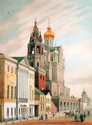 The Assumption Church at Pokrovskaya Street in Moscow, Printed by Lemercier, Paris, 1840s